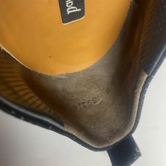 Paul Green Munchen Naomi Perforated Black Loafer Flats, Size US 8.5 or UK 6